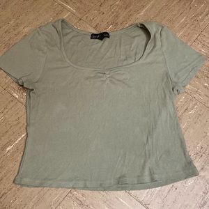Sage Green Cropped Tee